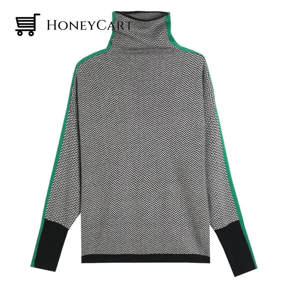 Jess Turtleneck Sweater Green / One Size Tool