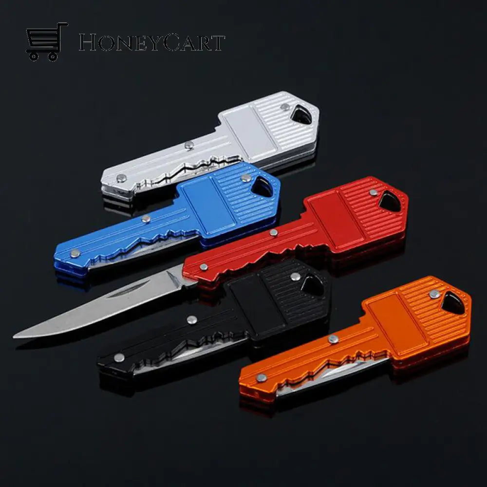 Key Shape Foldable Mini Camping Knife Craft Blades