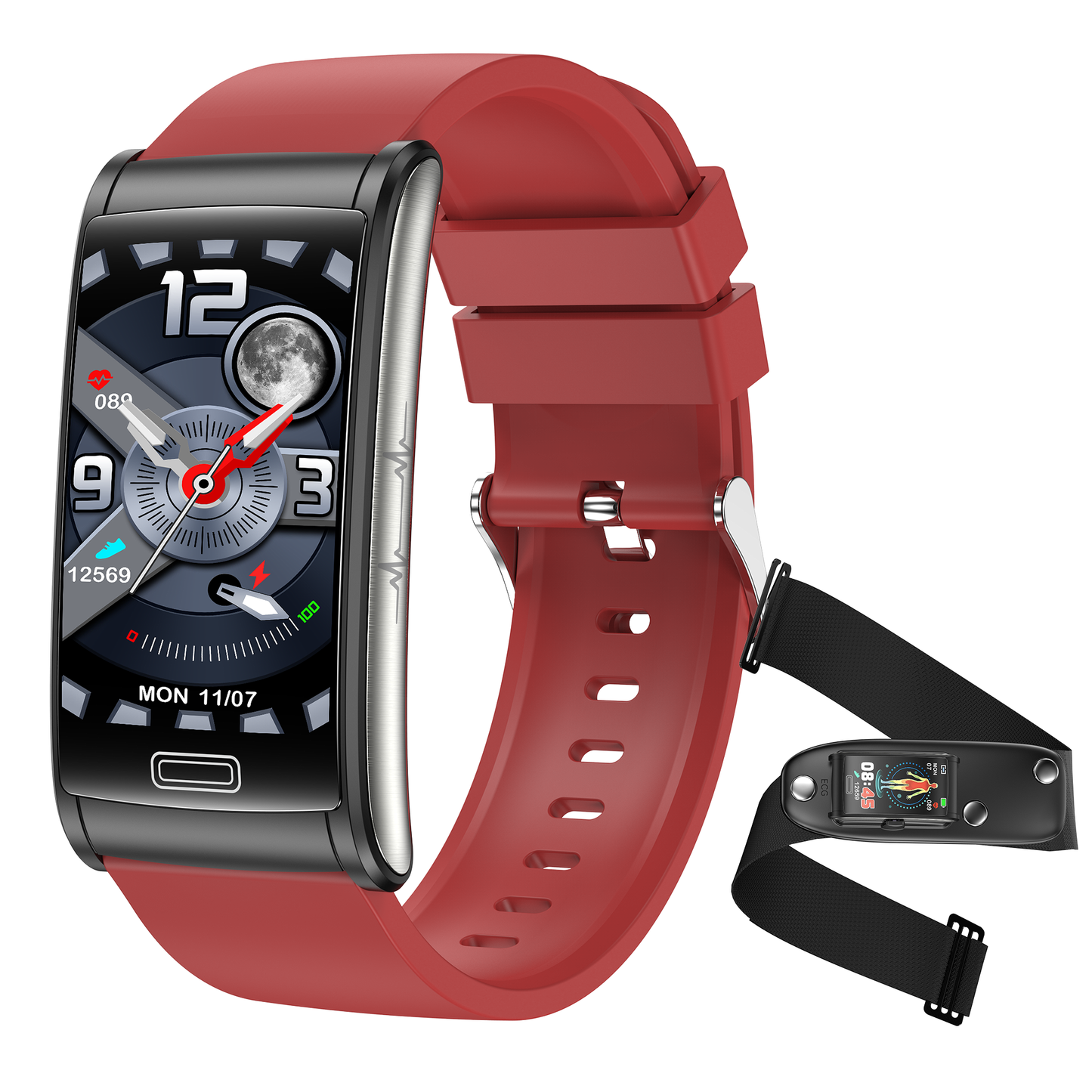 ECG Bracelet Blood Oxygen Blood Glucose Scientific Sleep HRV Smart Watch