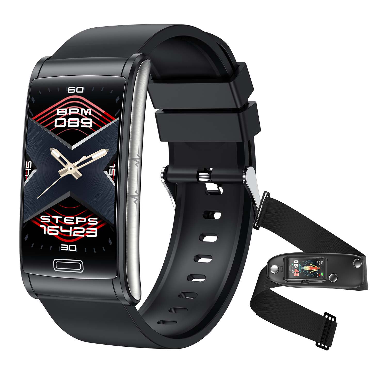 ECG Bracelet Blood Oxygen Blood Glucose Scientific Sleep HRV Smart Watch