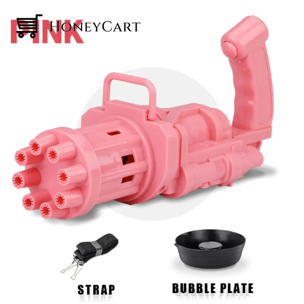 Kids Bubble Gun Machine Dark Pink