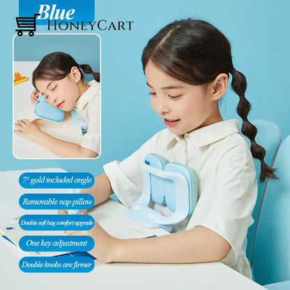 Kids Chest Support Posture Adjuster Blue Back & Lumbar Cushions
