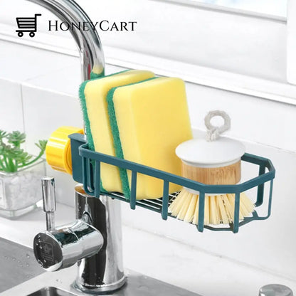 Kitchen Sink Drain Rack Sponge Storage Faucet Holder Soap Drainer Shelf Basket Dishwashing Artifact