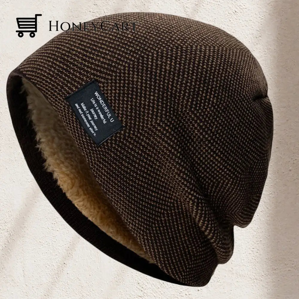 Knit Warm Beanie Hat Khaki