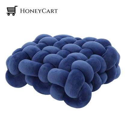 Knotted Ball Decorative Pillow Dark Blue Pillows