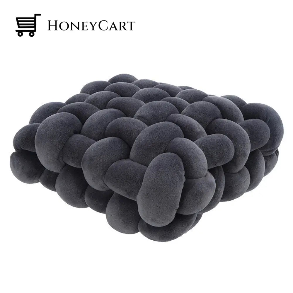 Knotted Ball Decorative Pillow Dark Gray Pillows