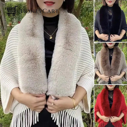 Ladies Knitted Loose Thickened Shawl Coat Tool