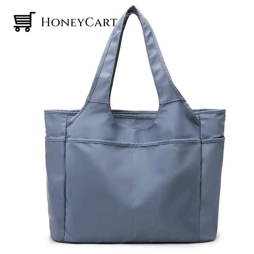 Large Capacity Tote Handbag Blue