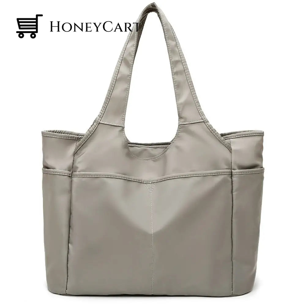 Large Capacity Tote Handbag Grey