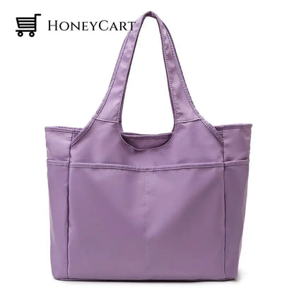 Large Capacity Tote Handbag Purple