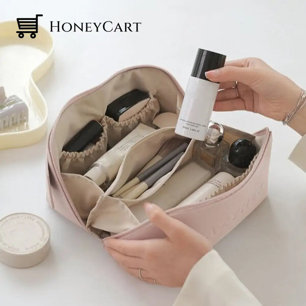 Large Capacity Travel Cosmetic Bag Cinnamon Milk