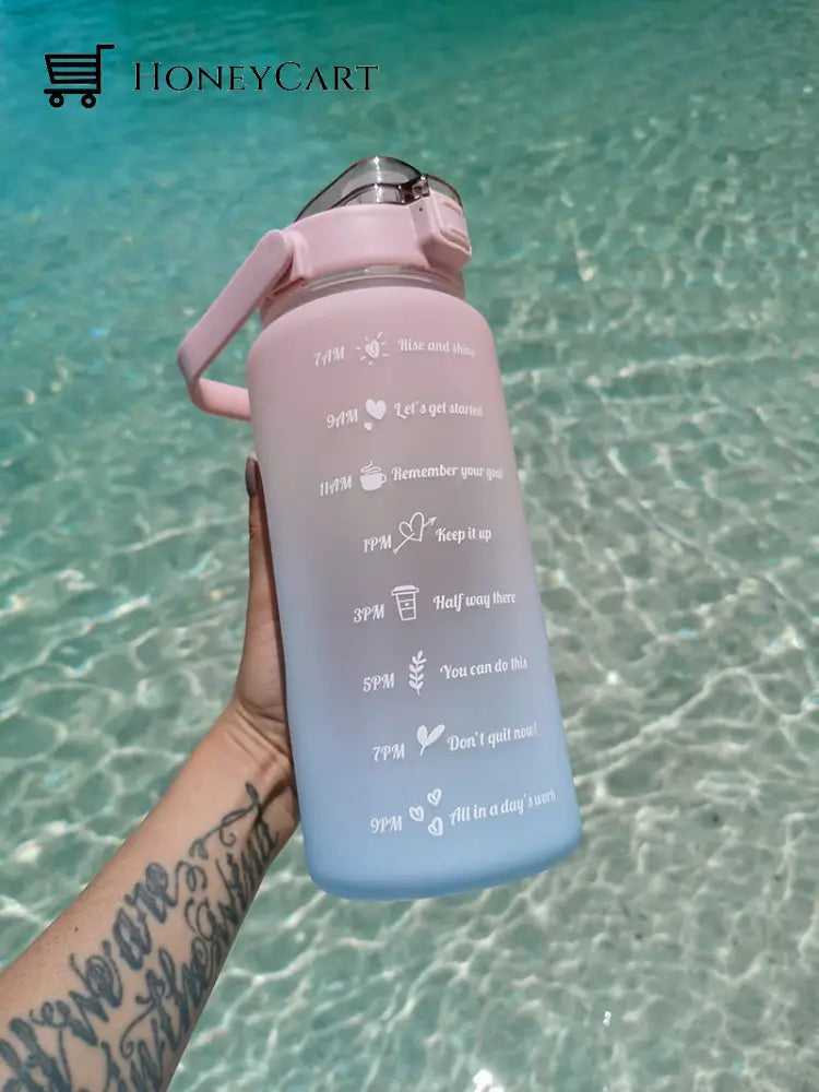 Large Half Gallon 64 Oz Motivational Water Bottle
