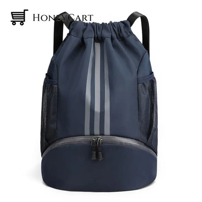 Large Nylon Drawstring Pocket Backpack