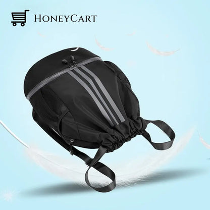 Large Nylon Drawstring Pocket Backpack