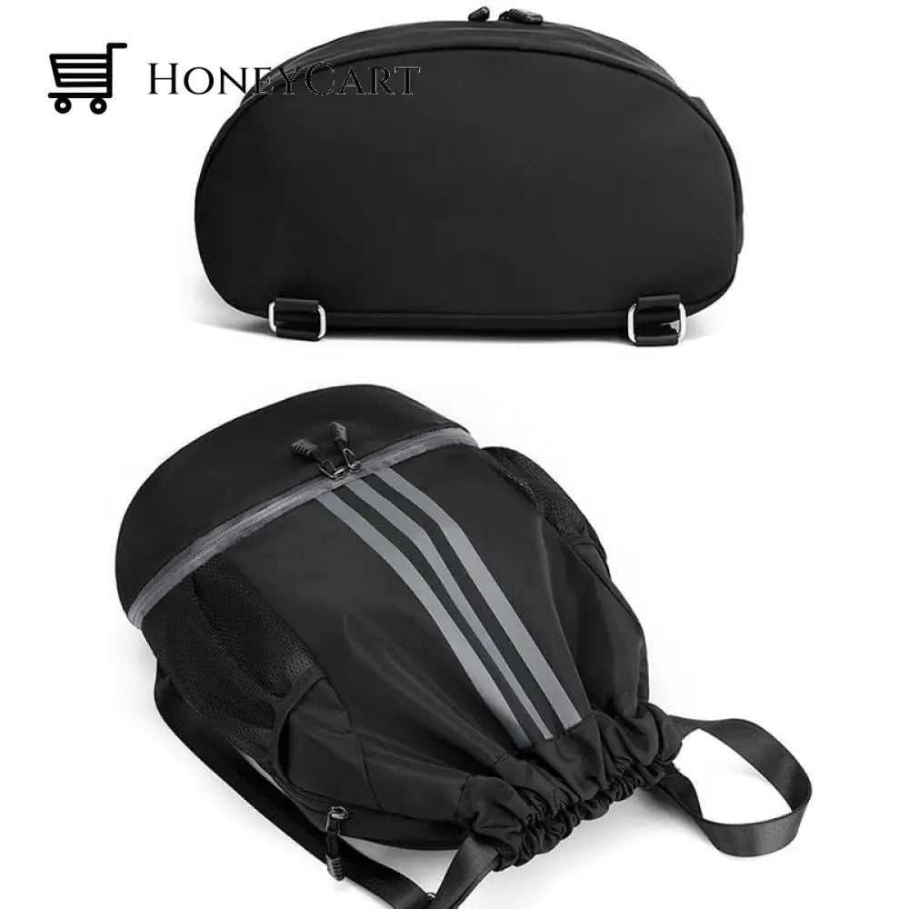 Large Nylon Drawstring Pocket Backpack