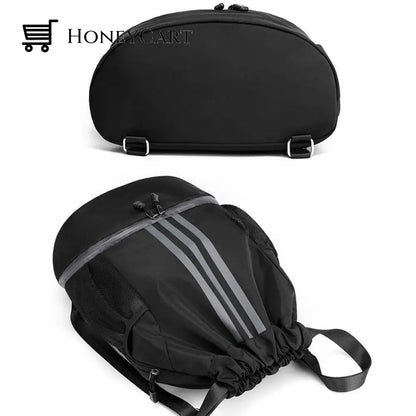 Large Nylon Drawstring Pocket Backpack