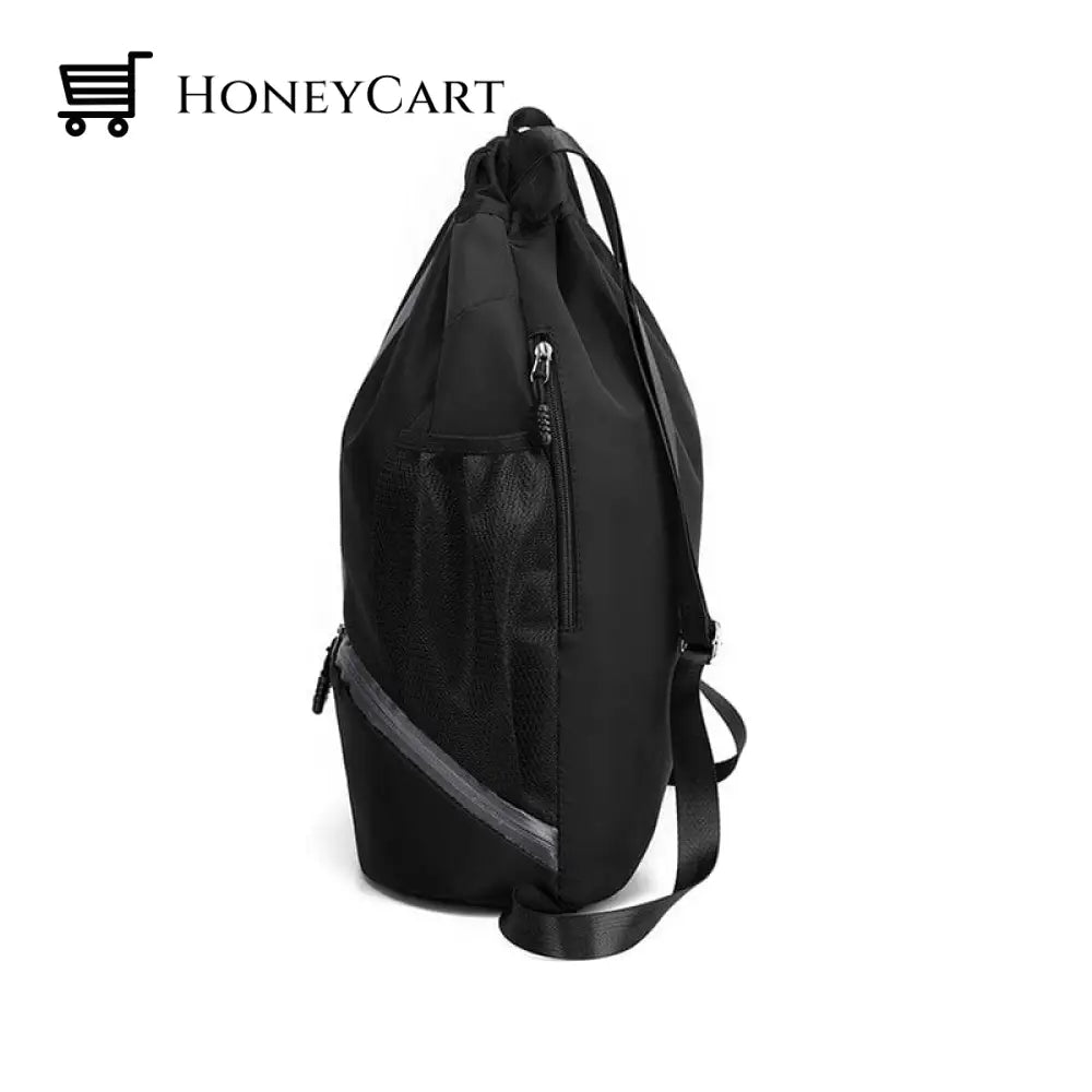 Large Nylon Drawstring Pocket Backpack