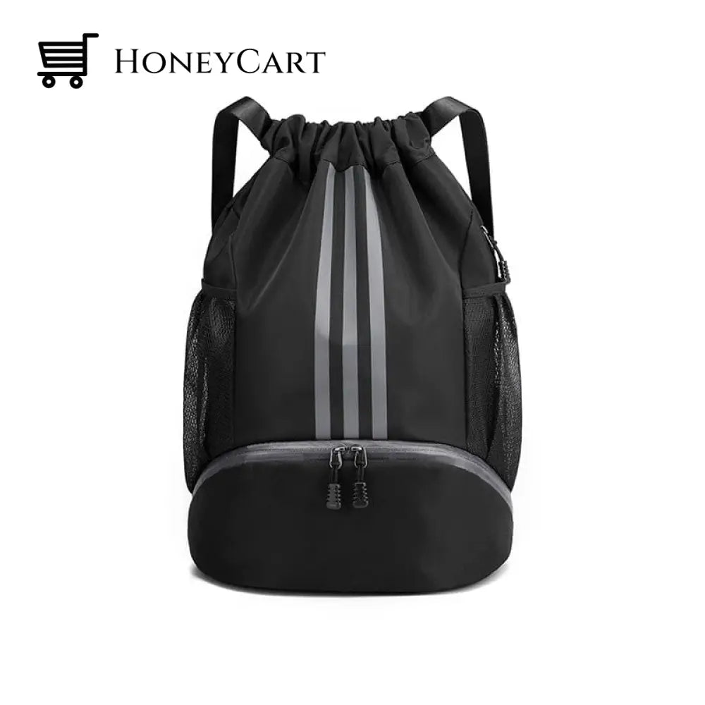 Large Nylon Drawstring Pocket Backpack