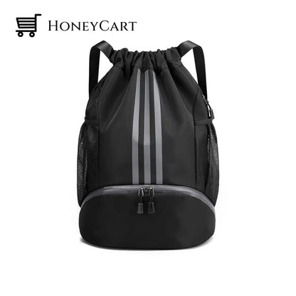 Large Nylon Drawstring Pocket Backpack