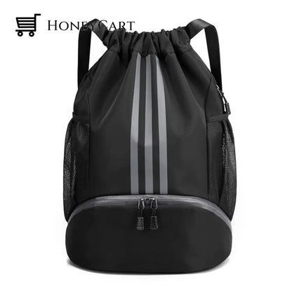 Large Nylon Drawstring Pocket Backpack