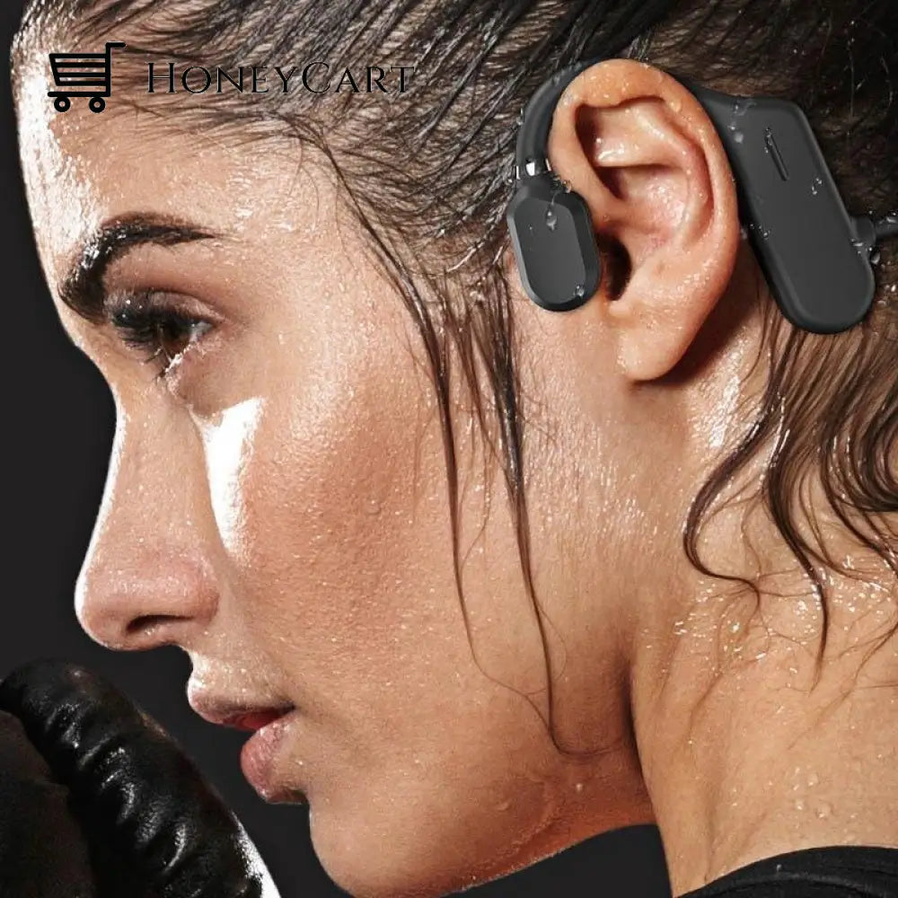 Last Day 49% Off - Bone Conduction Headphones Bluetooth Wireless Headset Black