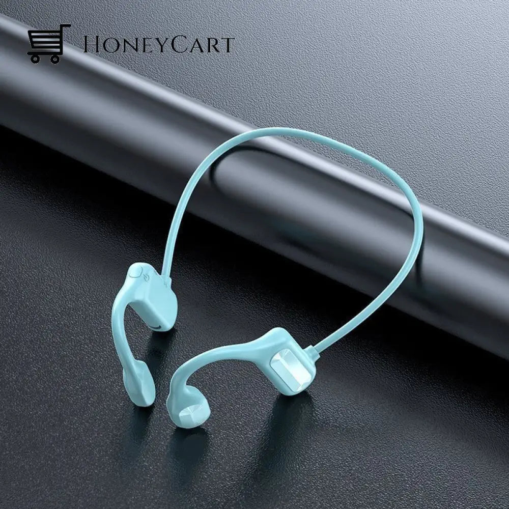 Last Day 49% Off - Bone Conduction Headphones Bluetooth Wireless Headset Blue