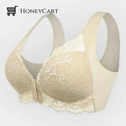 Last Day Buy 1 Get 2 Free- Bra For Women Front Closure 5D Beauty Back Sports Comfy Beige / L