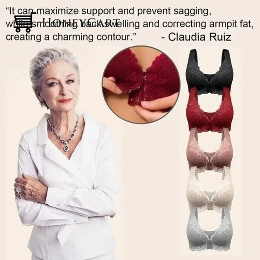 Last Day Buy 1 Get 2 Free- Bra For Women Front Closure 5D Beauty Back Sports Comfy Beige / M