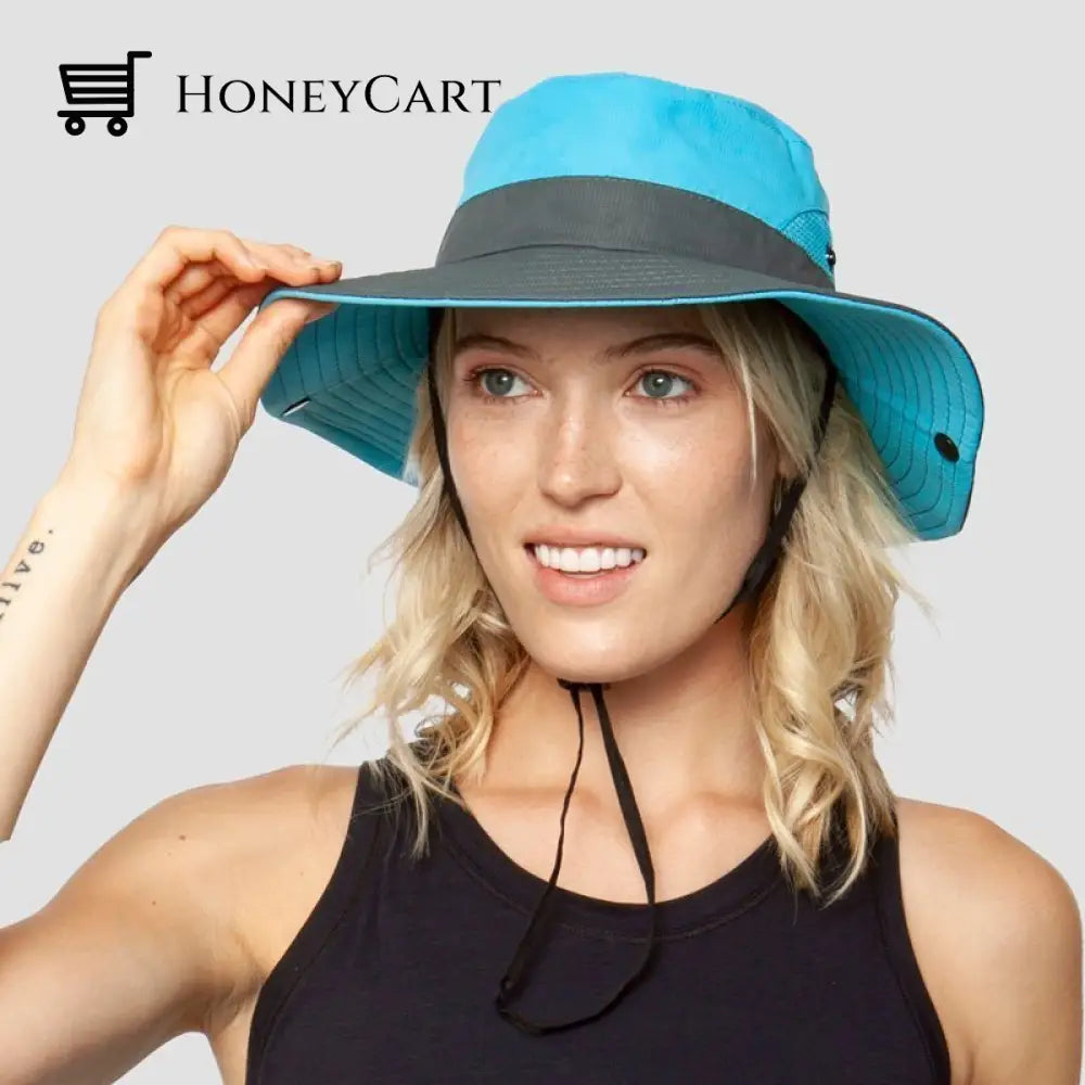 Last Day Promotion 49% Off Uv Protection Foldable Sun Hat Blue