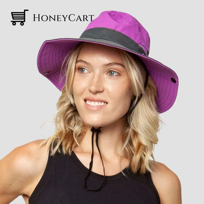 Last Day Promotion 49% Off Uv Protection Foldable Sun Hat Purple