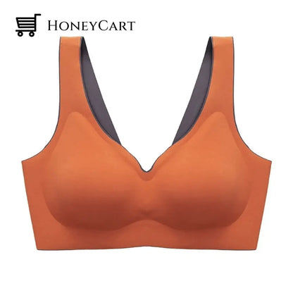 Latex Seamless Winter Bras Push Up Bralette Underwear For Women Cooling Gathers Shock-Proof Female