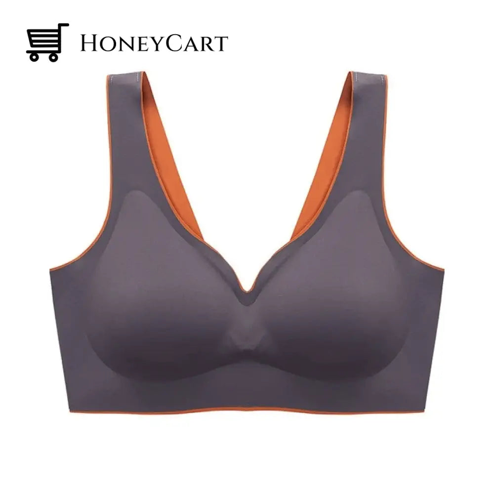 Latex Seamless Winter Bras Push Up Bralette Underwear For Women Cooling Gathers Shock-Proof Female