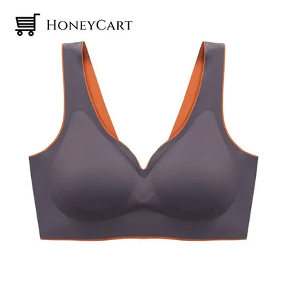 Latex Seamless Winter Bras Push Up Bralette Underwear For Women Cooling Gathers Shock-Proof Female