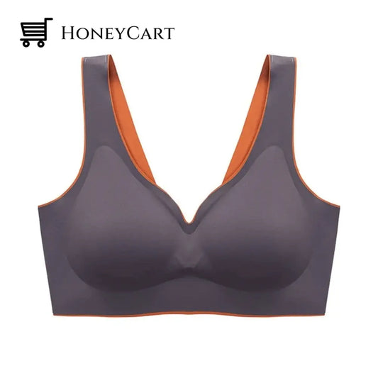 Latex Seamless Winter Bras Push Up Bralette Underwear For Women Cooling Gathers Shock-Proof Female