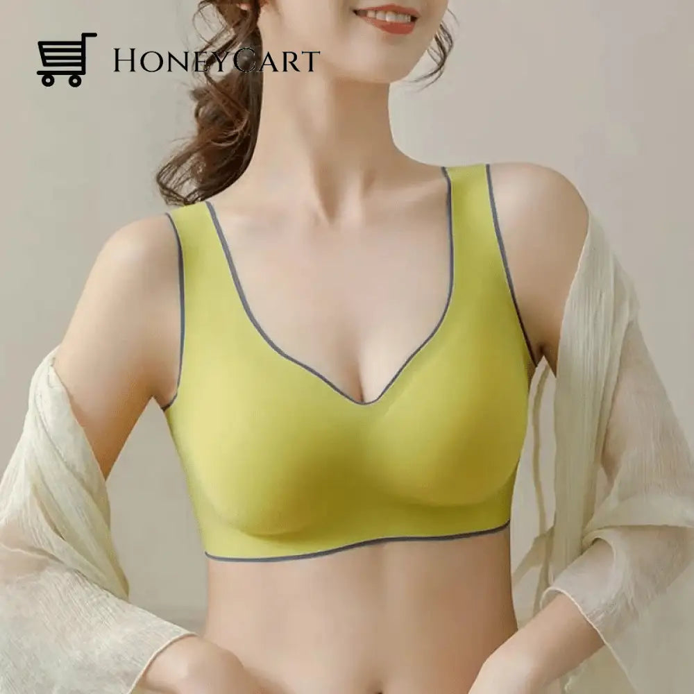 Latex Seamless Winter Bras Push Up Bralette Underwear For Women Cooling Gathers Shock-Proof Female