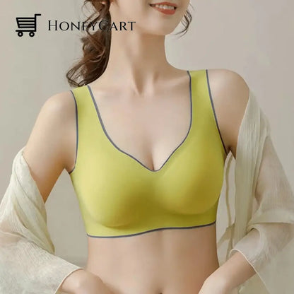 Latex Seamless Winter Bras Push Up Bralette Underwear For Women Cooling Gathers Shock-Proof Female