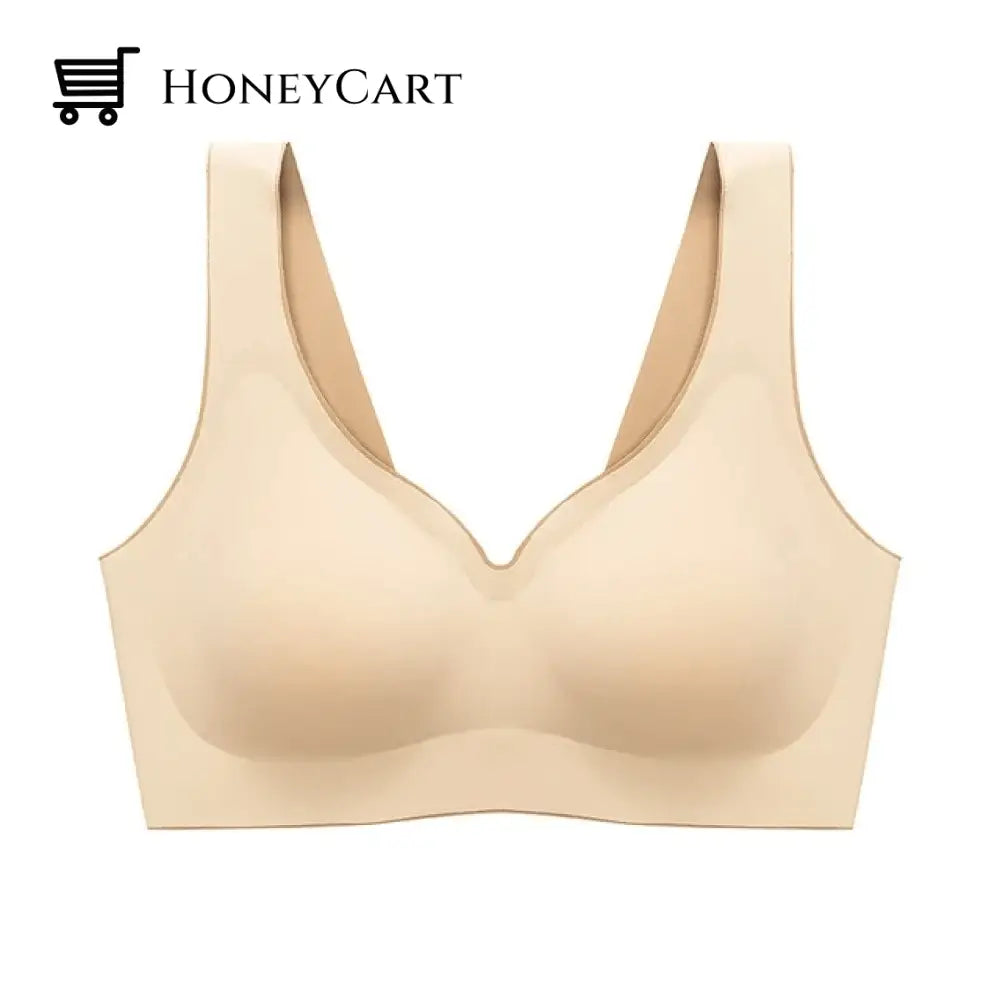 Latex Seamless Winter Bras Push Up Bralette Underwear For Women Cooling Gathers Shock-Proof Female