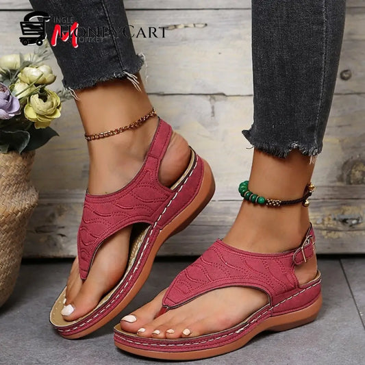 Leather Orthopedic Arch Support Sandals Diabetic Walking