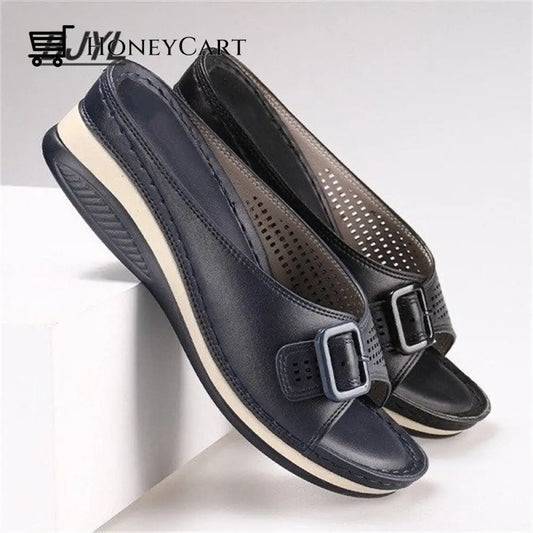 Leather Soft Footbed Arch-Support Sandals