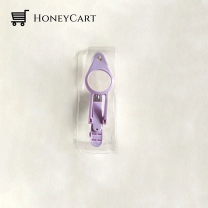 Led Lamp Professional Nail Scissors Double Bracket Purple