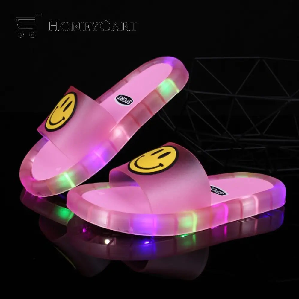 Led Light Up Party Slippers Pink / 24-25 Worldwide