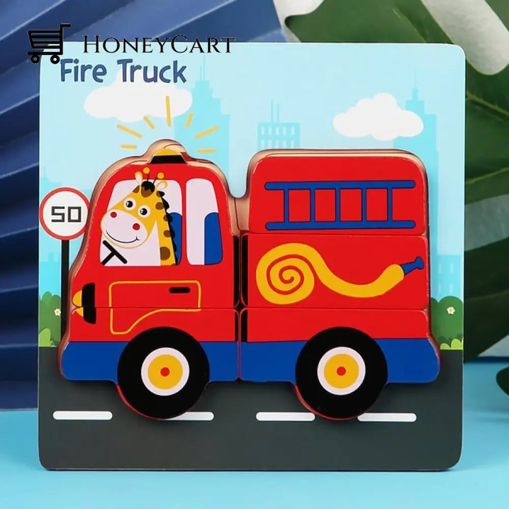 Life Wooden Puzzles For Toddlers Fire Truck
