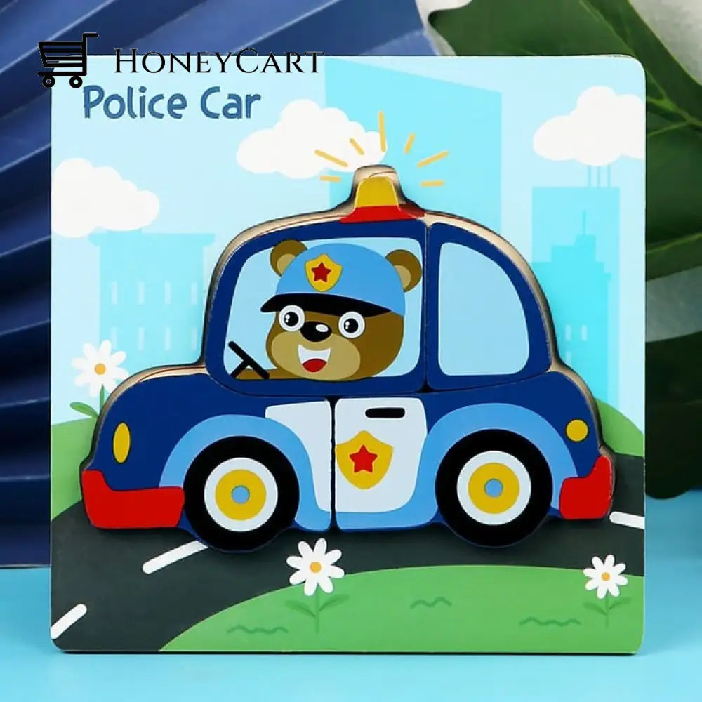 Life Wooden Puzzles For Toddlers Police Car