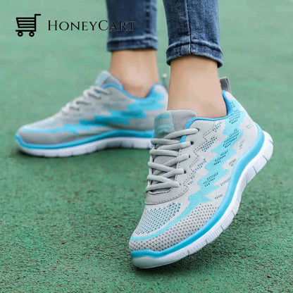 Lightning Lightweight Breathable Knitted Mesh Sports Shoes For Women