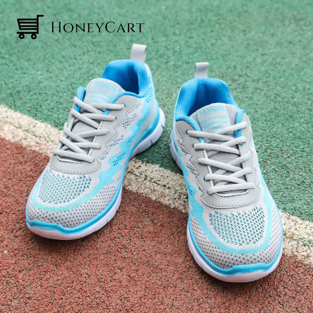 Lightning Lightweight Breathable Knitted Mesh Sports Shoes For Women