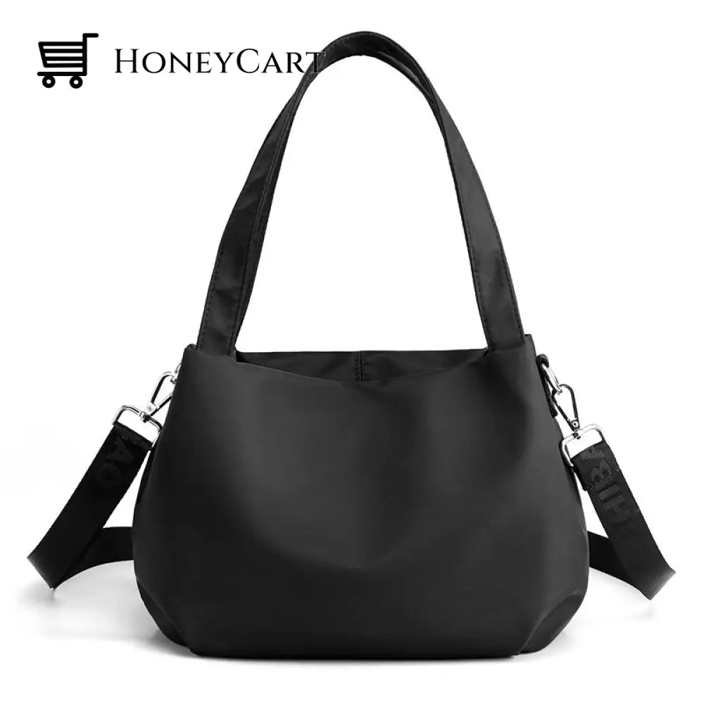 Lightweight Casual Fashion Nylon Diagonal Bag Black