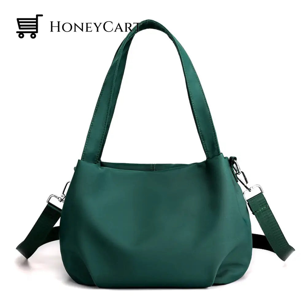 Lightweight Casual Fashion Nylon Diagonal Bag Dark Green