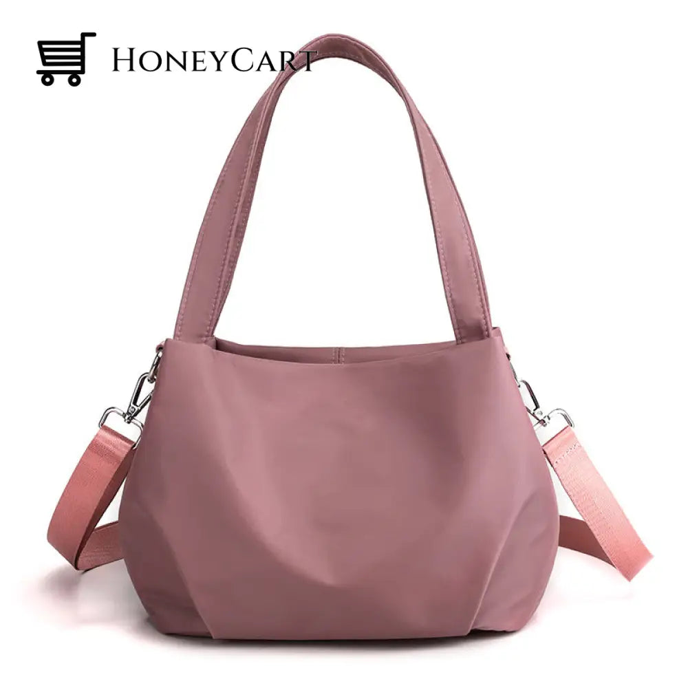 Lightweight Casual Fashion Nylon Diagonal Bag Pink
