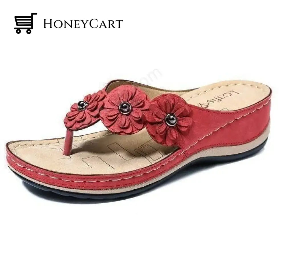 Lightweight Flowers Clip Toe Sandals Ltt-Shoes