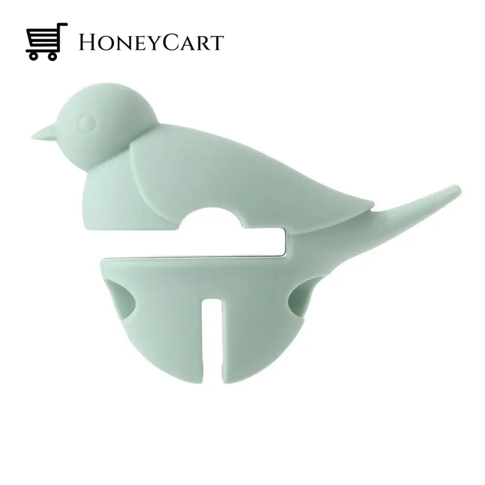 Little Bird Silicone Pot Side Clips Spoon Holder Green